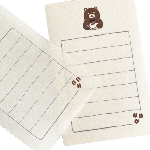 Furukawa Shiko Mini Letter Set: Bear with Coffee