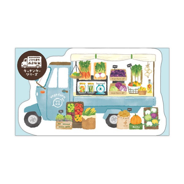 Mind Wave Kotorimachi Shotengai Memo Pad: Milk & Grocery Truck