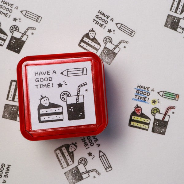 Sanby x eric Portable Push-button Stamp: Snack