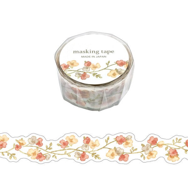 Mind Wave Palette Series Die-Cut Washi Tape: Orange Flower