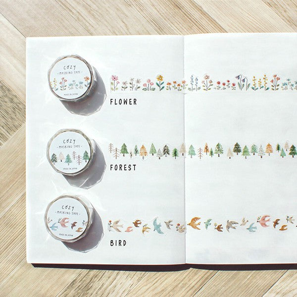 Mind Wave Cozy Series Die-Cut Washi Tape: Forest