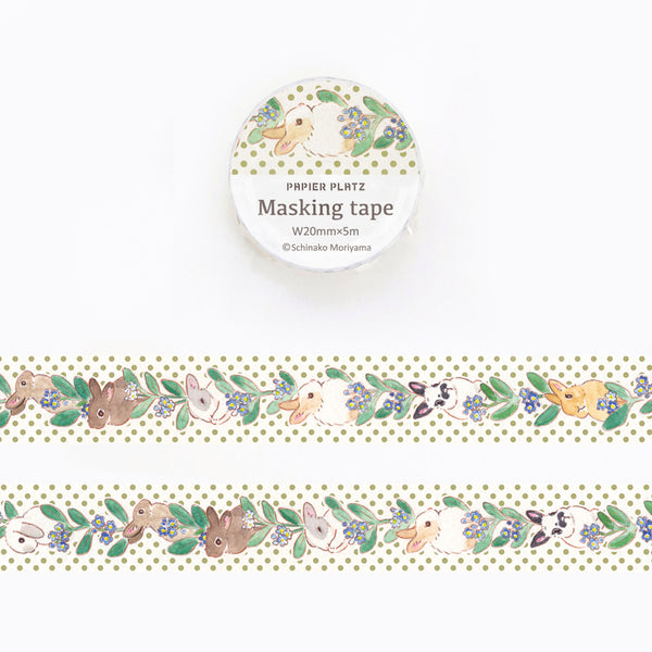 Papier Platz x Shinako Moriyama Washi Tape: Rabbits