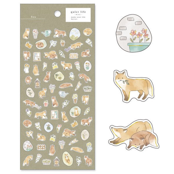 Mind Wave Quiet Life Mini Sticker: Fox