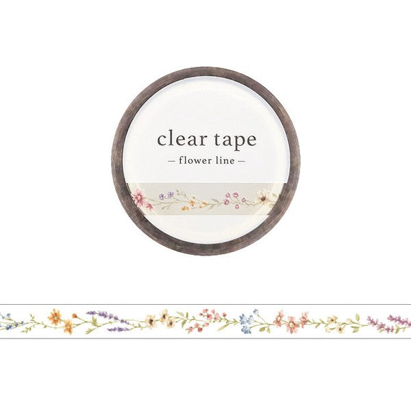 Mind Wave Line Clear PET Tape: Flower