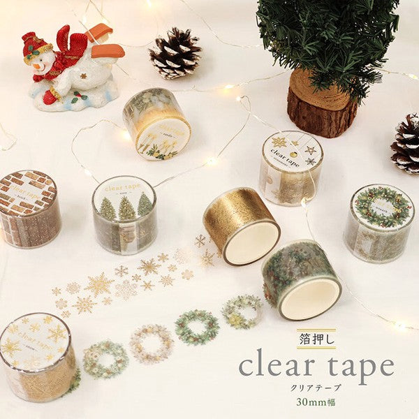 Mind Wave Clear PET Tape: Brick Gold Embossing