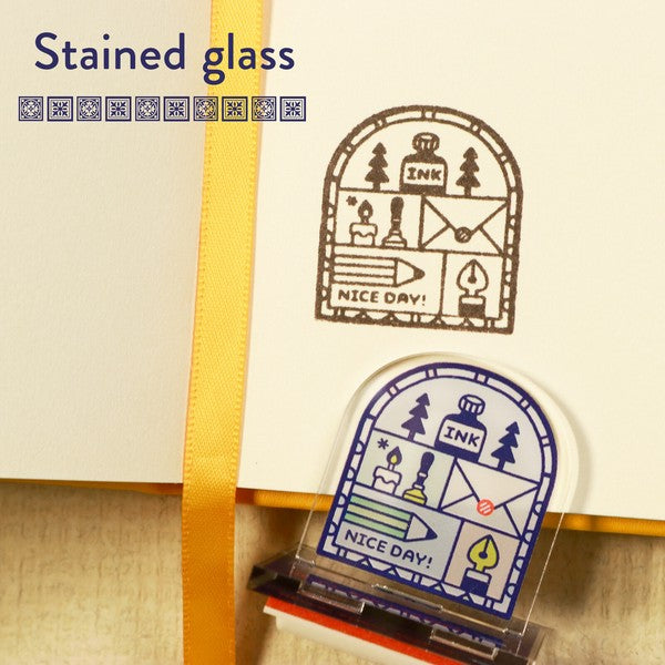 Sanby x eric Acrylic Stand Stamp: Stained Glass