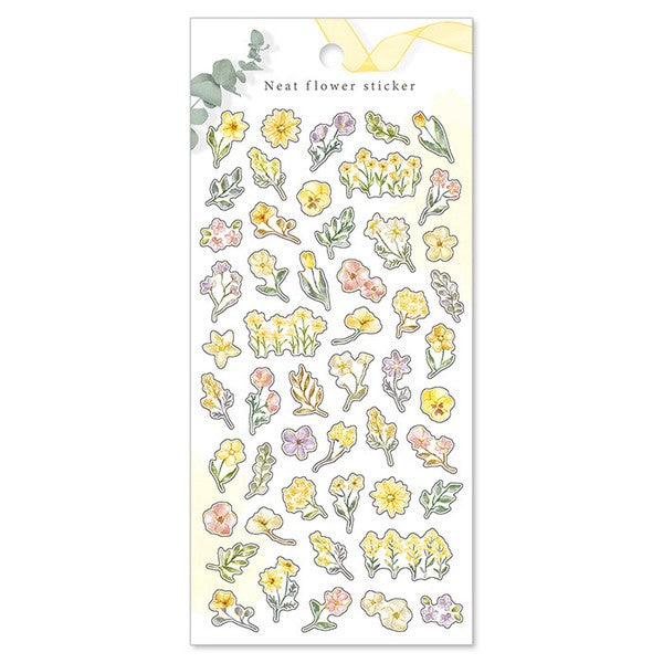 Mind Wave Flower Sticker: Yellow