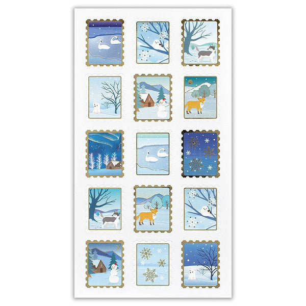 Pearl Seal Stickers: Snow Scene