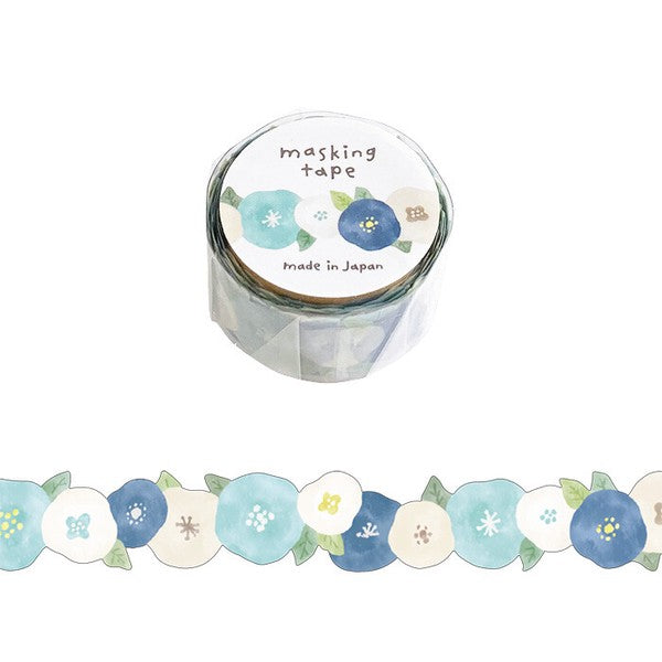 Mind Wave Edge-less Wave Washi Tape: Hana Ao