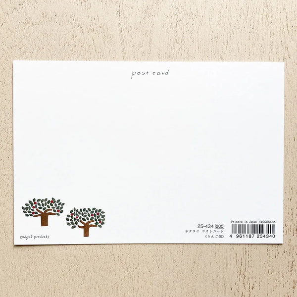 Cozyca x Necktie Foil-Stamped Postcard: Apple Field