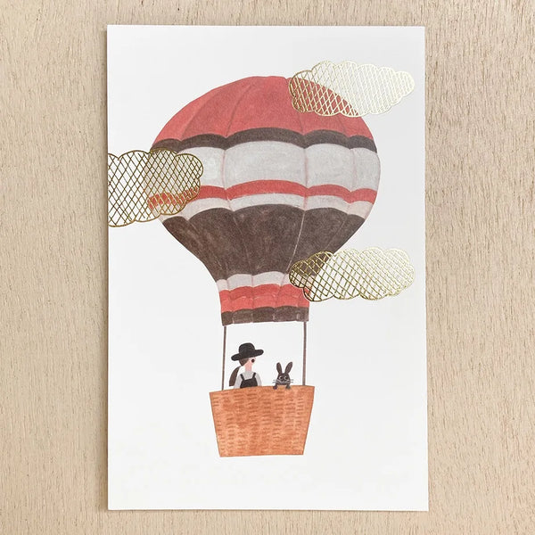 Cozyca x Necktie Foil-Stamped Postcard: Balloon