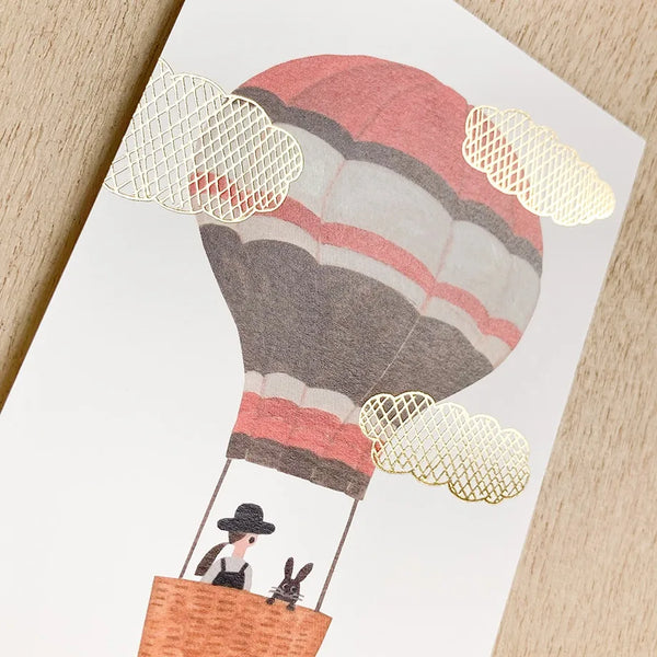 Cozyca x Necktie Foil-Stamped Postcard: Balloon