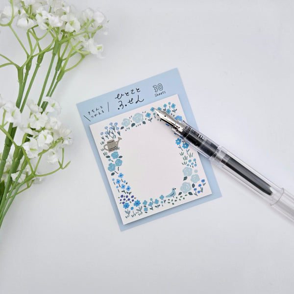 Furukawa Shiko Sticky Notes: Blue Flower