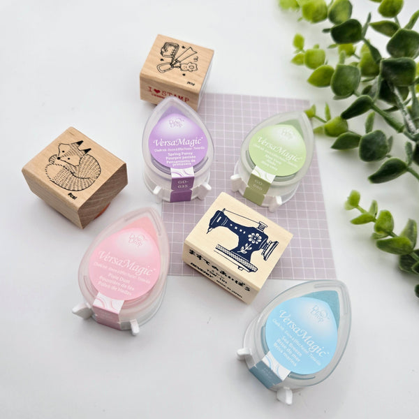 Tsukineko Versa Magic Drop Ink Pad 4-color set: Pretty Pastel