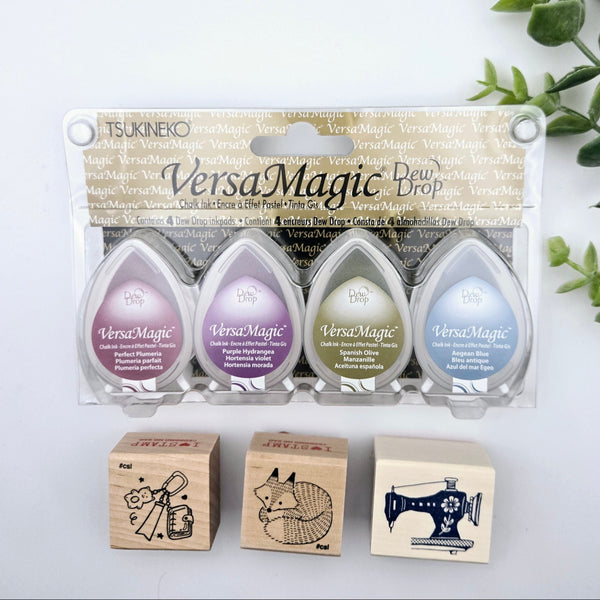 Tsukineko Versa Magic Drop Ink Pad 4-color set: Jewel Box