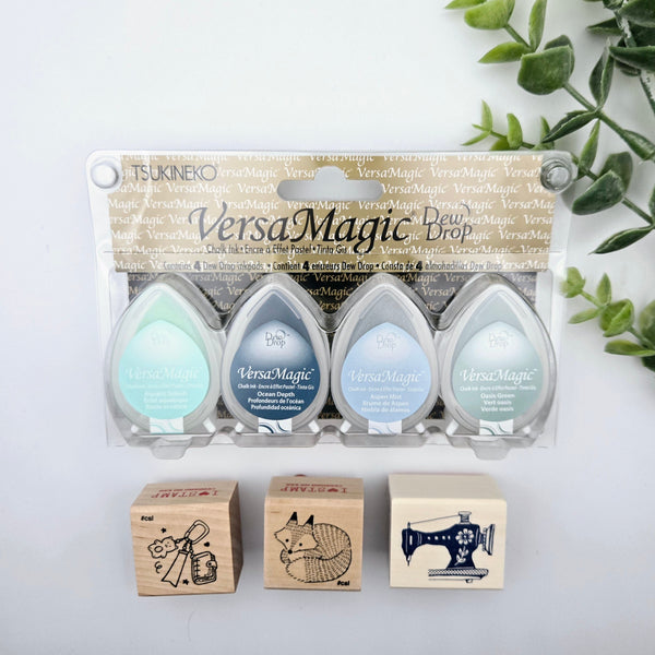 Tsukineko Versa Magic Drop Ink Pad 4-color set: Seashore