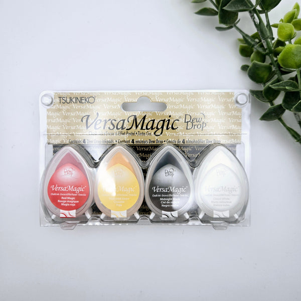 Tsukineko Versa Magic Drop Ink Pad 4-color set: Crowning Aurand