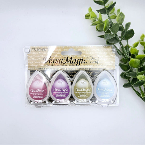 Tsukineko Versa Magic Drop Ink Pad 4-color set: Jewel Box