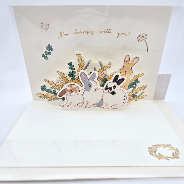 Shibeko Moriyama Rabbit Greeting Card