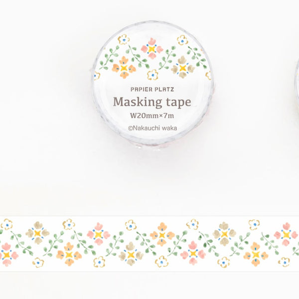 Papier Platz x Nakauchi Waka Washi Tape:  Floral Pattern