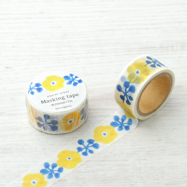 Papier Platz x Kurogoma Washi Tape: Yellow & Blue