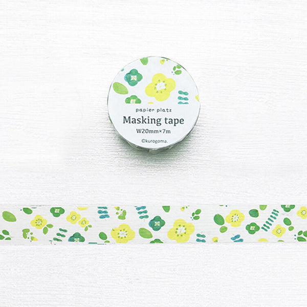 Papier Platz x Kurogoma Washi Tape: Yellow Flowers