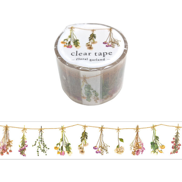 Mind Wave Clear PET Tape: Floral Garland