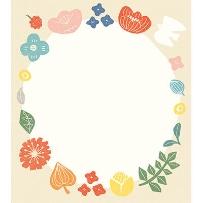 Furukawa Shiko My Perfect Day Memo Pad: 4 Design Flowers