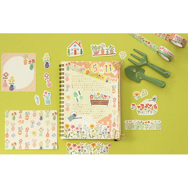 Furukawa Shiko My Perfect Day Memo Pad: 4 Design Flowers