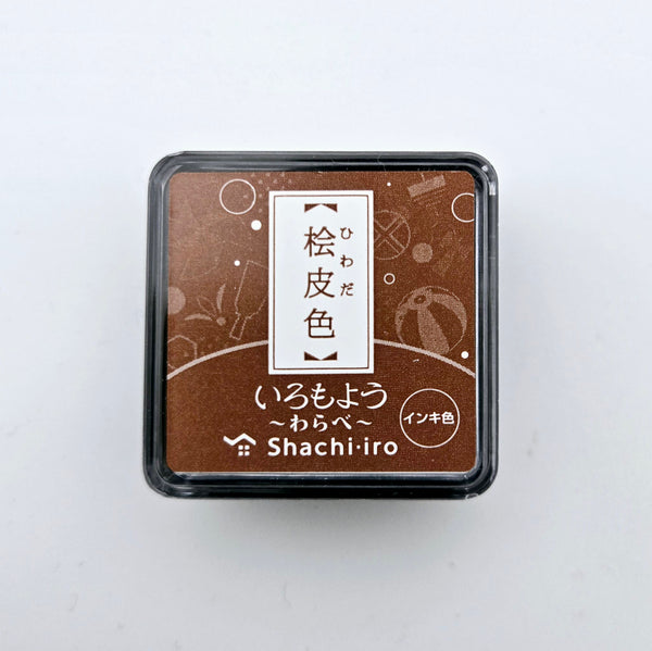 Shachihata Stamp Iromoyo Stamp Ink Warabe: Cypress Bark