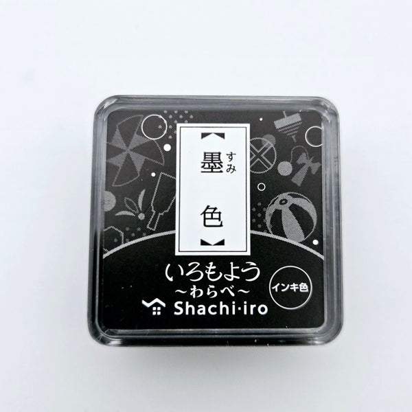 Shachihata Stamp Iromoyo Stamp Ink Warabe: Sumi