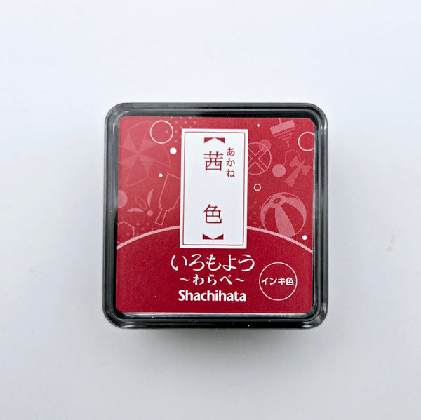 Shachihata Stamp Iromoyo Stamp Ink Warabe: Akaneiro