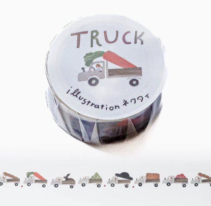 Cozyca x Necktie Transparent Washi Tape Truck