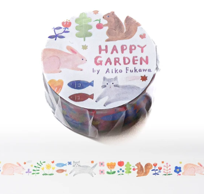 Cozyca x Aiko Nunokawa Transparent Washi Tape Happy Garden