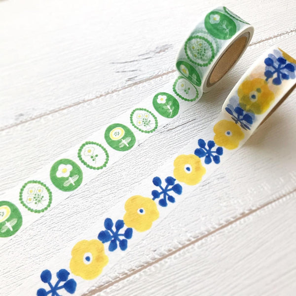 Papier Platz x Kurogoma Washi Tape: Yellow & Blue